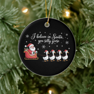 Dummer Gans Weihnachten Ich glaube an den Weihnach Keramik Ornament