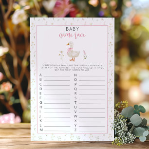 Dummer Gänse-Babynamen-Rennen Mädchen-Baby-Party-S