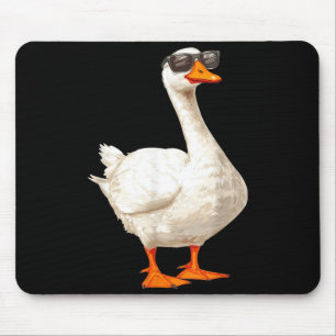 Dummer Gänse-Ente mit Sonnenbrille Lustige Grafik Mousepad