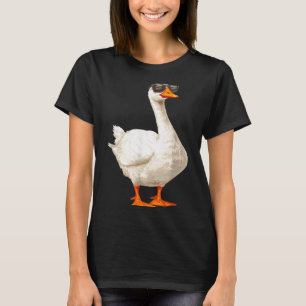 Dummer Gänse-Ente mit Sonnenbrille Lustige Grafik T-Shirt