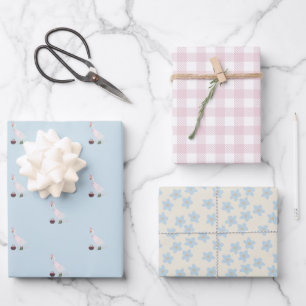 Dummer Gänse Geschenkpapier Flachblatt-Set aus 3 Set
