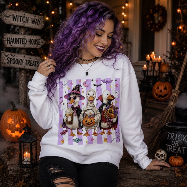 Dummer Gänse Halloween Sweatshirt (Von Creator hochgeladen)