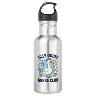 Dummer Gänse-Krankenschwester-Club Lustiges Kranke Edelstahlflasche