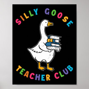 Dummer Gänse-Lehrer-Club Bunter Druck Gänse-Rücken Poster