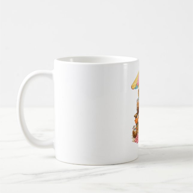 Dummer Gänse Sommerurlaub Eiskaffee Strand Chai Kaffeetasse (Links)