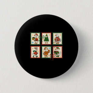Dummer Gänse-Weihnachtsmann-Christmas-Stempel Süße Button