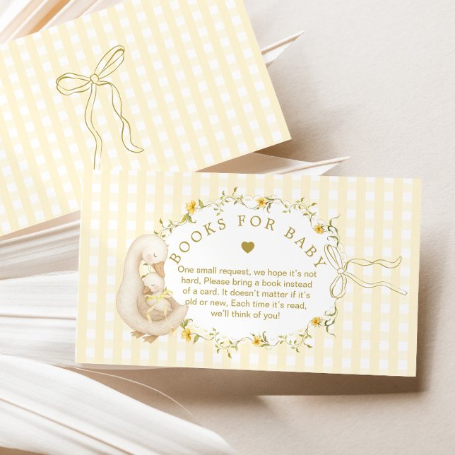 Dummer Gänseschlummer Gingham-Bücher fürs Baby Begleitkarte (Von Creator hochgeladen)