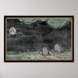 Dummer Geisterfoto-Horizontalrahmenposter Poster