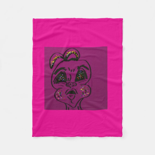 Dummer-Hase-Flanelldecke Fleecedecke (Vorderseite)