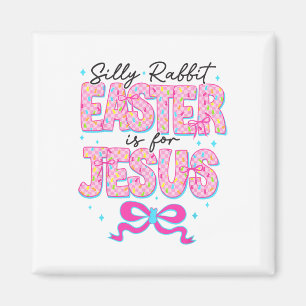 Dummer Hase Ostern ist für Jesus religiöses Christ Magnet