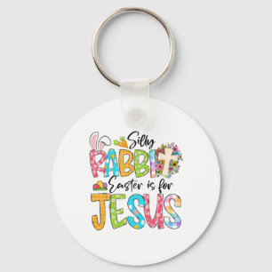 Dummer Hase Ostern ist für Jesus Religiöses Christ Schlüsselanhänger
