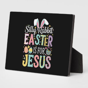 Dummer Hase Ostern ist für Jesus Süßer Hase Fotoplatte