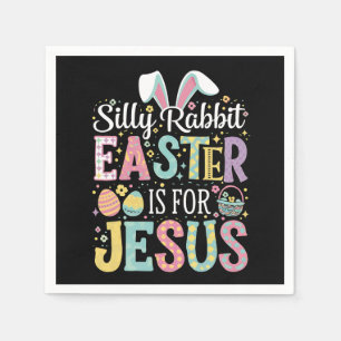 Dummer Hase Ostern ist für Jesus Süßer Hase Serviette