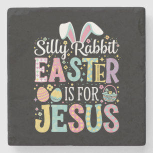 Dummer Hase Ostern ist für Jesus Süßer Hase Steinuntersetzer