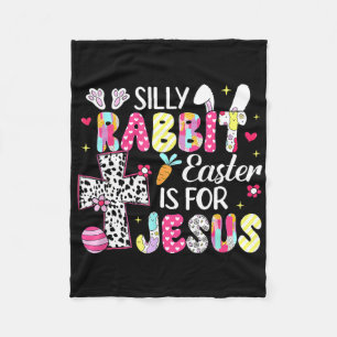 Dummer Hase Ostern ist für religiöse christliche O Fleecedecke