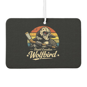Dummer kanadischer Wolf Vogel Autolufterfrischer