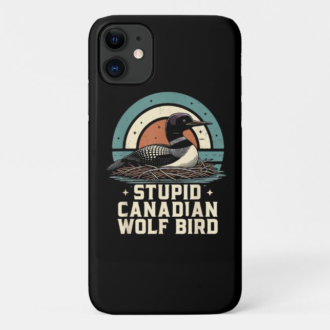 Dummer kanadischer Wolf Vogel  Case-Mate iPhone Hülle (Rückseite)