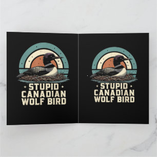 Dummer kanadischer Wolf Vogel Dankeskarte