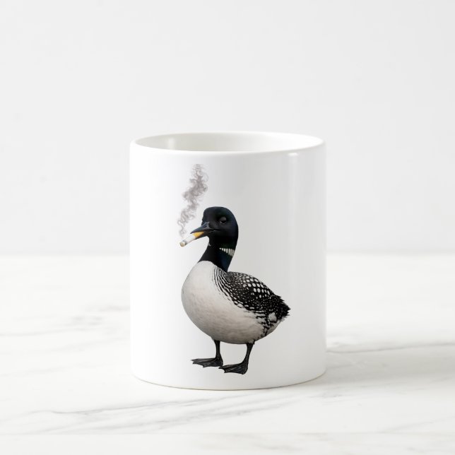 dummer kanadischer Wolf Vogel Eistaucher Smoking M Kaffeetasse (Mittel)