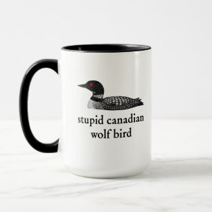 Dummer kanadischer Wolf-Vogel-Hockey-Liebesroman f Tasse