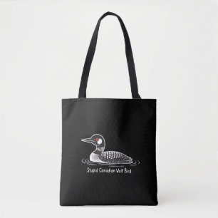 Dummer kanadischer Wolf Vogel Lustig Kanada Gesche Tasche