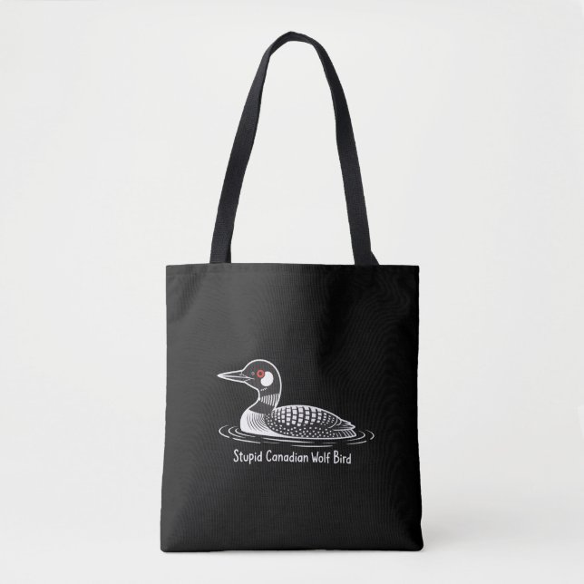 Dummer kanadischer Wolf Vogel Lustiger Kanada-Gesc Tasche (Vorderseite)