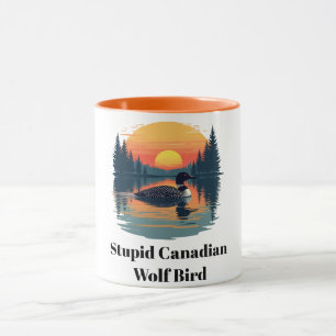 Dummer kanadischer Wolf Vogel Lustiger Kanada Gesc Tasse