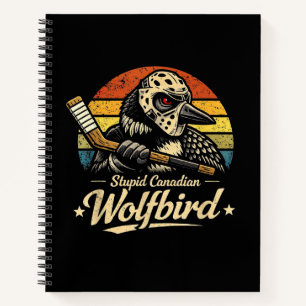 Dummer kanadischer Wolf Vogel  Notizbuch