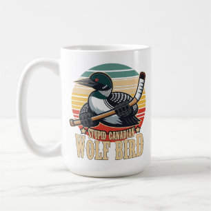 Dummer Kanadischer Wolf Vogel Vintage Beheizter Ho Kaffeetasse