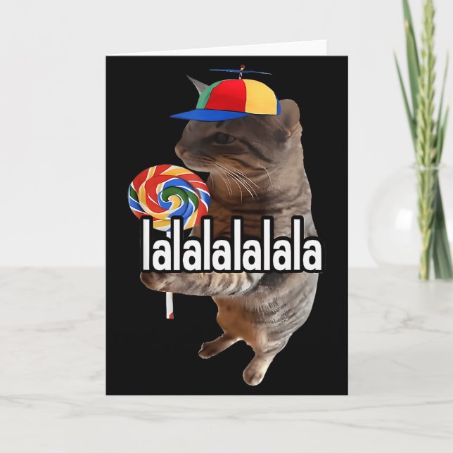 Dummer Kater Mit Lutscher-Meme  Karte (Vorderseite)