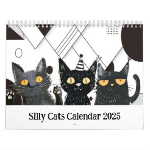 Dummer Katz-Kalender in Schwarz-Weiß Kalender
