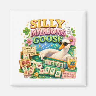 Dummer Mahjong-Gans Süßer Vogel Magnet