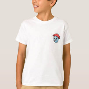 Dummer Regentropfen-Charakter mit Regenschirm Kind T-Shirt