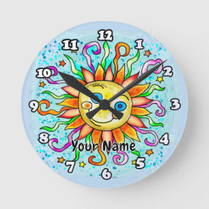 Dummer Sonnenschein Runde Wanduhr