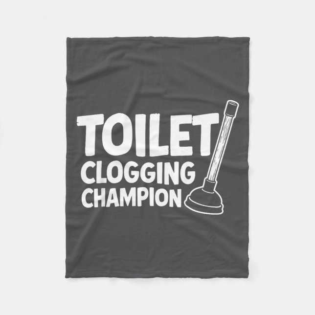 Dummer Toilettenverstopfungsmeister Fleecedecke (Vorderseite)