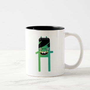 dummer, verrückter Monster-Typ Zweifarbige Tasse