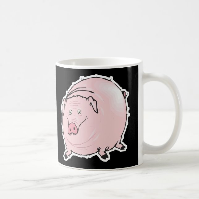 dummes fettes Schwein Kaffeetasse (Rechts)