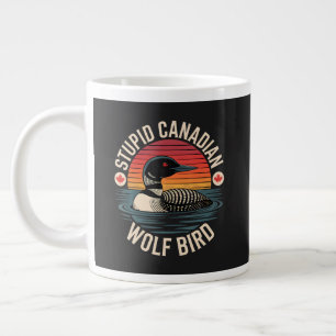 Dummes Kanadischer Wolf Vogel Loon Humor Jumbo-Tasse