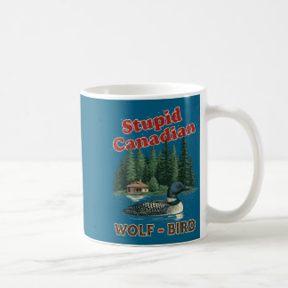 Dummes kanadisches Wolfsvogelleidenschafts-Taucher Kaffeetasse