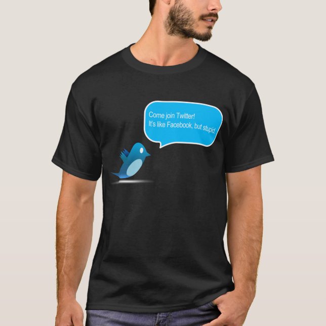 Dummes Twitter T-Shirt (Vorderseite)