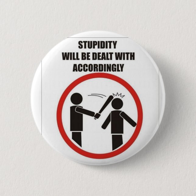 Dummheit Button (Vorderseite)