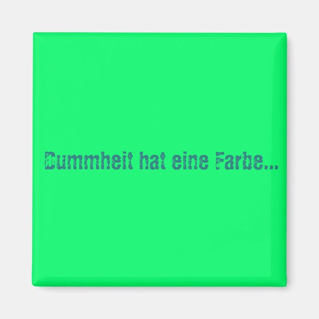 Dummheit hat eine Farbe Magnet (Vorne)