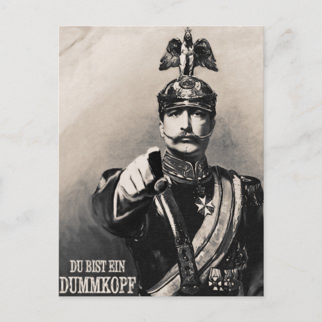 Dummkopf Postkarte (Vorderseite)