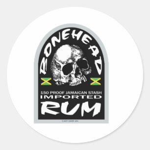 Dummkopf-Rum Runder Aufkleber