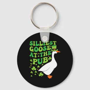 Dümmste Gans im Pub Lustiger Shamrock St. Patrick Schlüsselanhänger