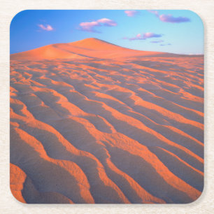 Dumont Dunes, Sanddünen und Wolken Rechteckiger Pappuntersetzer