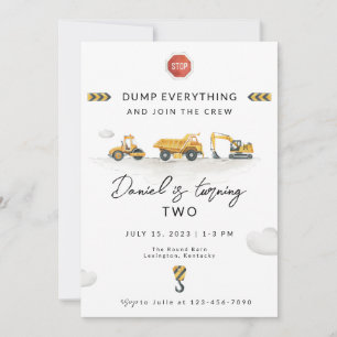 Dump Alles Bauen Geburtstagsfeier Einladung