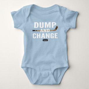 Dump and Change Hockey Baby Boy Blue Trikot Strampler