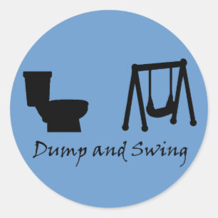 Dump and Swing - Ultimate Frisbee Runder Aufkleber