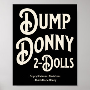 Dump Donny 2 Puppen Zwei Puppen Trump Zölle Humor  Poster